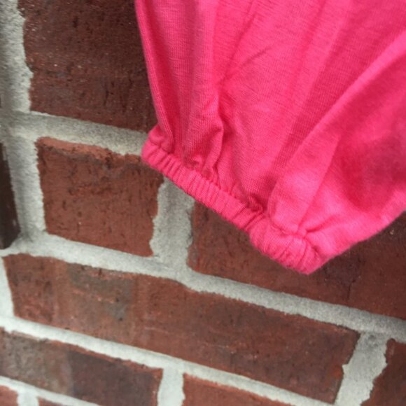 INC International Concepts Cold Shoulder Top Coral Pink Size 0X Smocked - Picture 4 of 8